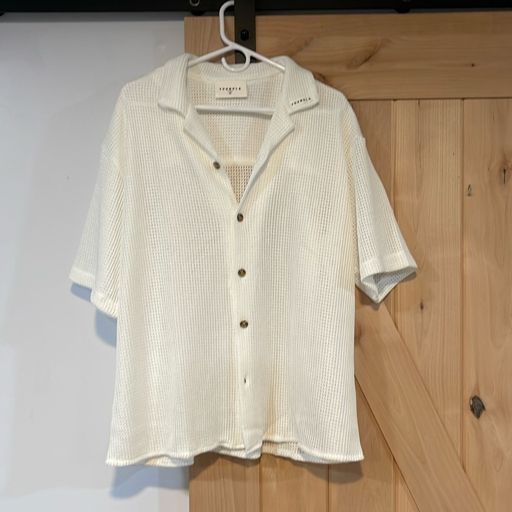 Knitted half sleeve shirt